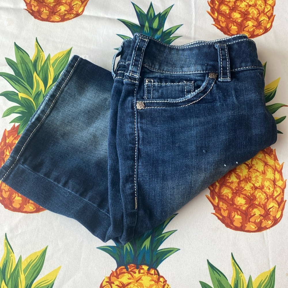 Silver Suki Mid Bermuda Jean Shorts
